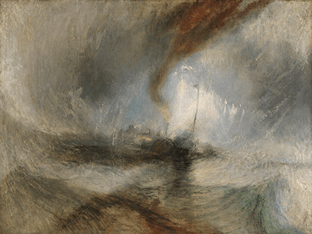 J.M.W. Turner, Snow Storm: Steam-Boat off a Harbour’s Mouth, 1842. Tate Gallery, London, Image: © Tate, London / Art Resource, NY